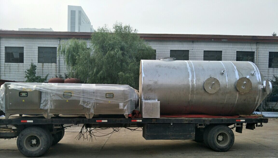 山東億盛鋁業(yè)氧化固化爐有機廢氣處理設備發(fā)貨